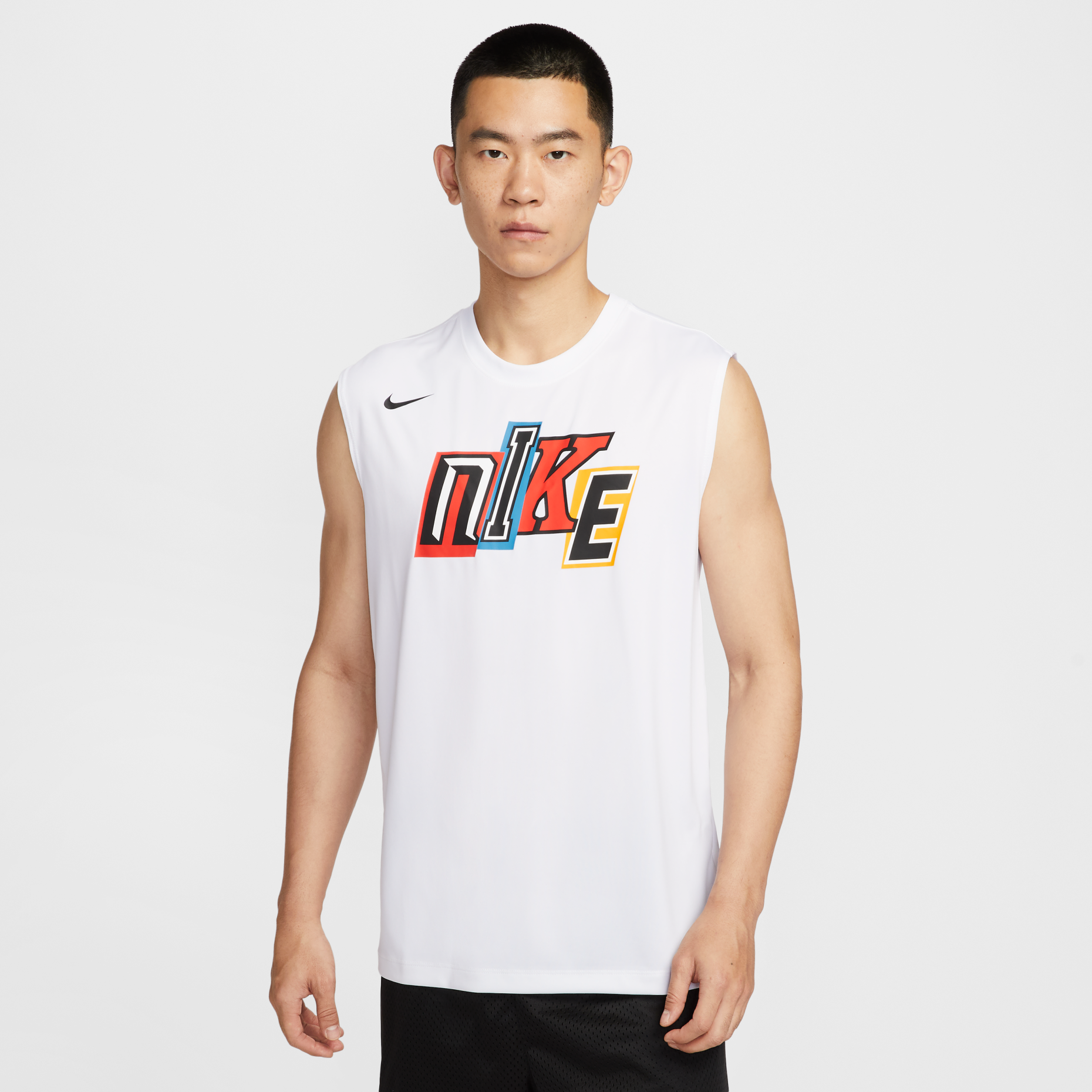 男款 NIKE DRY ICON 白 印花 透氣 無袖 籃球 休閒 運動背心【IH9264-100】FLARE