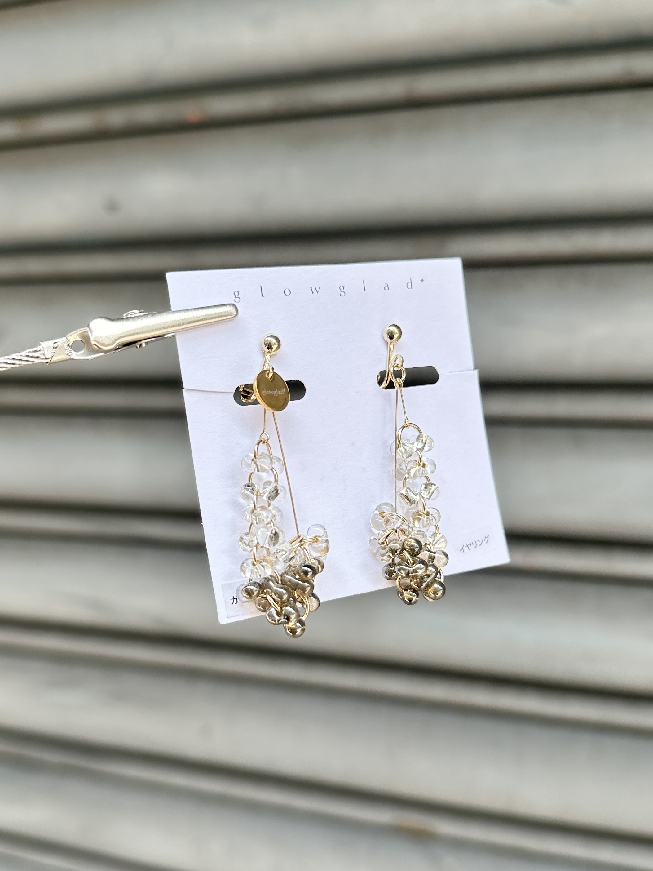 [glowglad] ruban | 棕色 | 耳夾 | NO.68