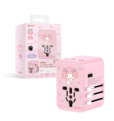 XPower x Sanrio My Melody TA45B 45W 6輸出 PD3.0/PPS旅行充電器
