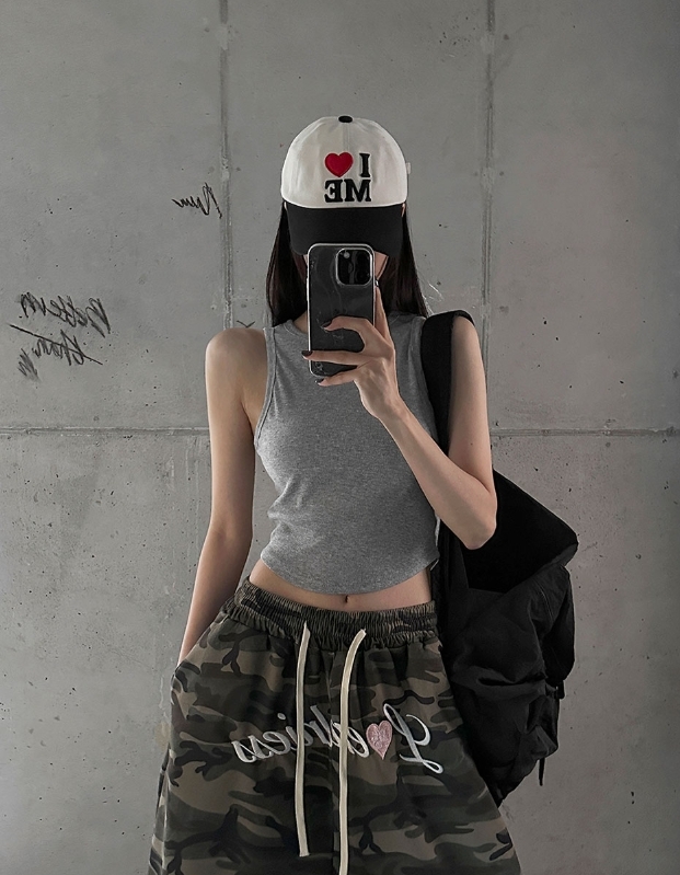 韓國 愛心 刺繡 拼色 棒球帽