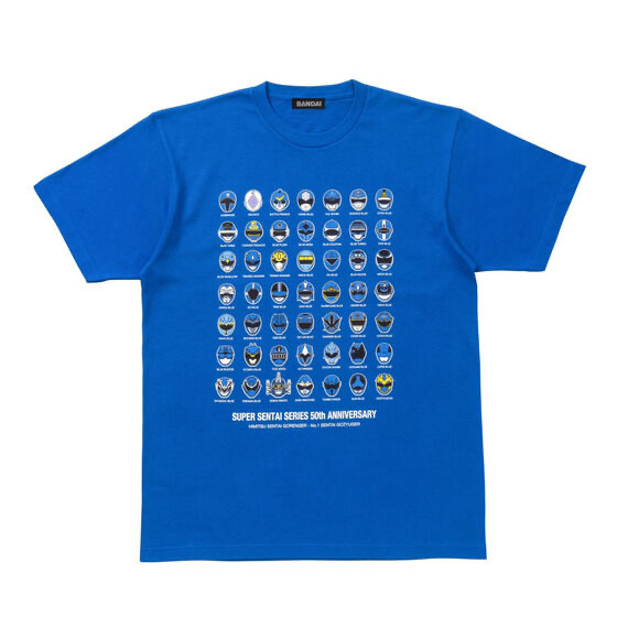242412 Pbandai 預訂 2026/1月 スーパー戦隊50周年記念　歴代ブルー　Tシャツ（こども用）童裝