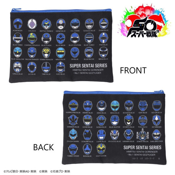 233532 Pbandai 預訂 2025/9月 スーパー戦隊50周年記念　歴代ブルー　ポーチ