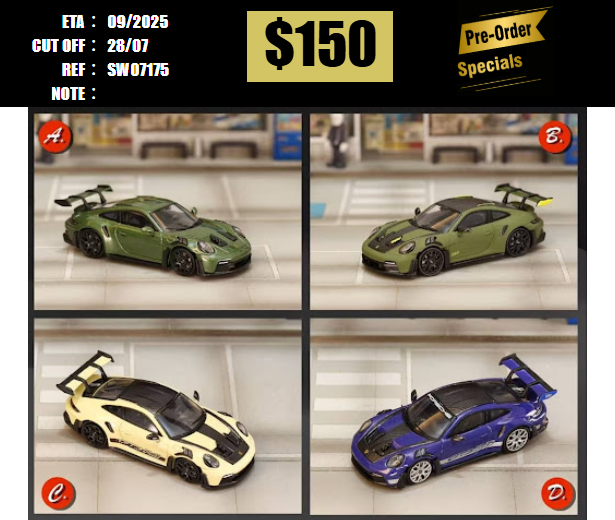 PO-$150 * STREET WEAPON * 1:64 992 GT3 RS BLUE (D)[OD17/07]
