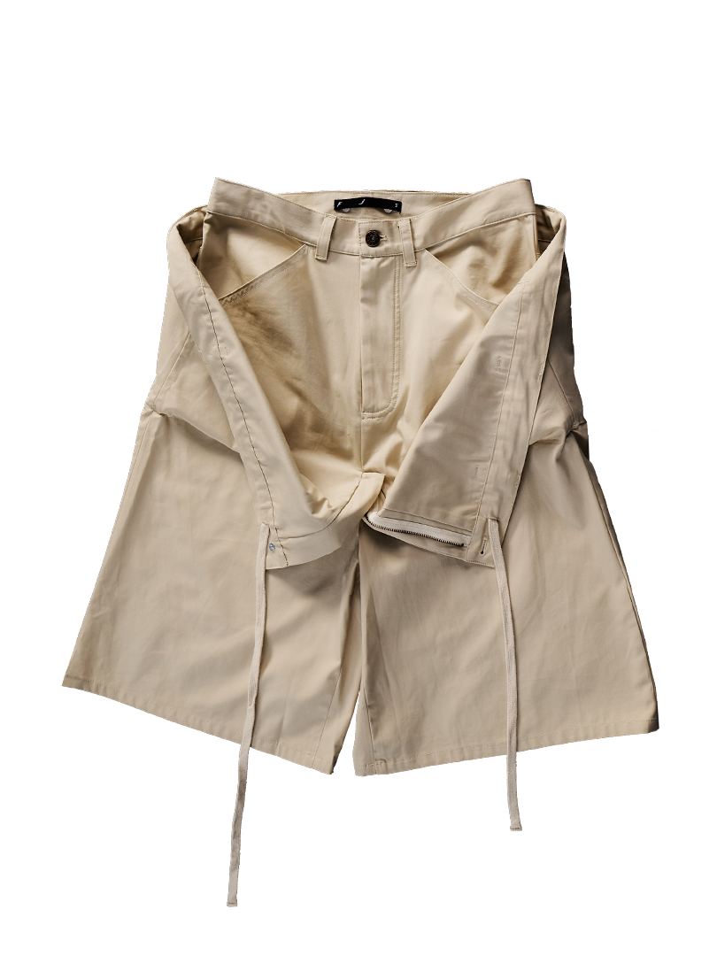 Enclave TWILL LOOSE-FIT “DROP-TROU” SHORTS - KHAKI