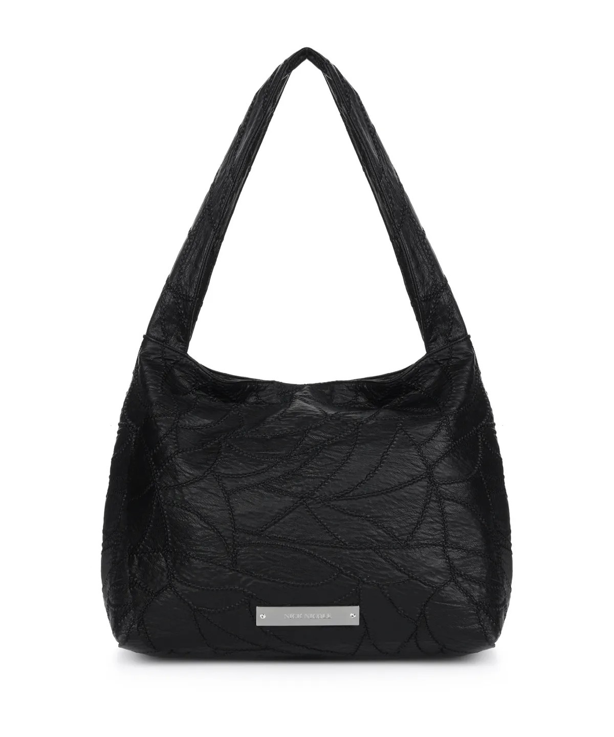 ショルダーバッグ・ポシェット NICK&NICOLE LEATHER WRINKLE TOTE BAG LEATHER WRINKLE TOTE BAG_BROWN - 닉앤니콜