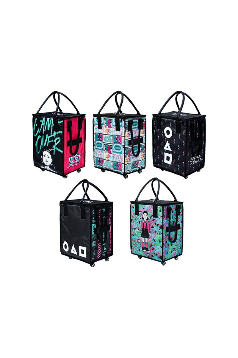 魷魚遊戲聯名款  限量摺疊附輪旅行包 摺疊拖拉袋 Game Over【原裝行貨 NETFLIX官方授權】全球限量收藏