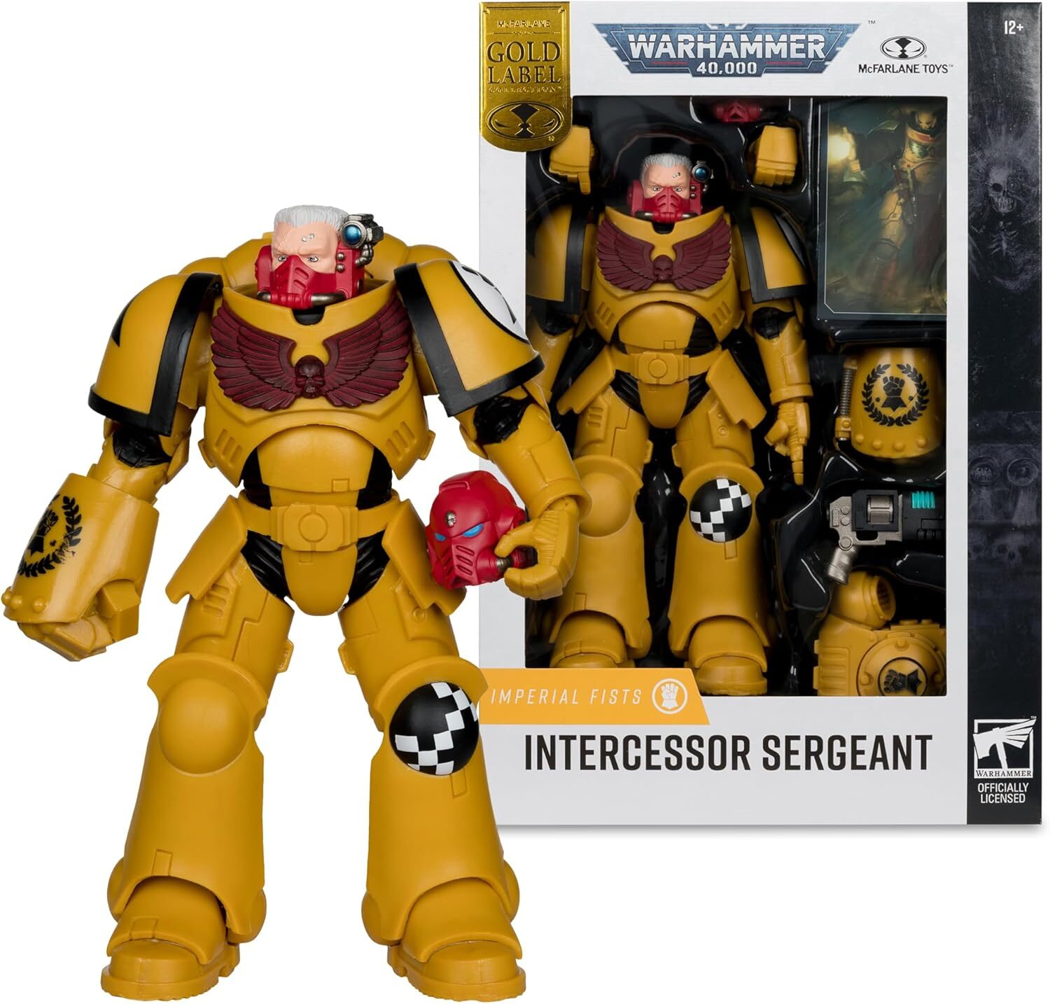 麥法蘭 代理版 7吋 戰鎚40000 INTERCESSOR SERGEANT(IMPERIAL FIST)金標