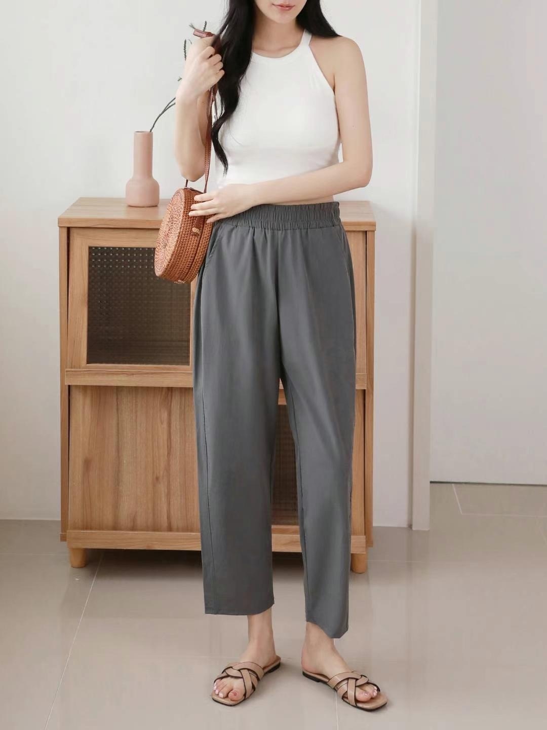 韓國國高質爽布褲～96AB