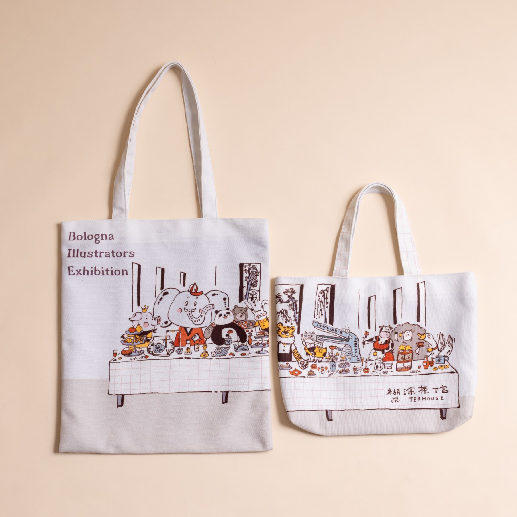 波隆那經典背袋｜ 《糊塗茶館》_翡冷翠文創