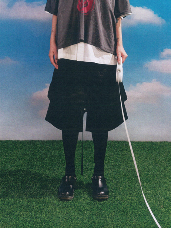 Enclave TWILL LOOSE-FIT “DROP-TROU” SHORTS - BK