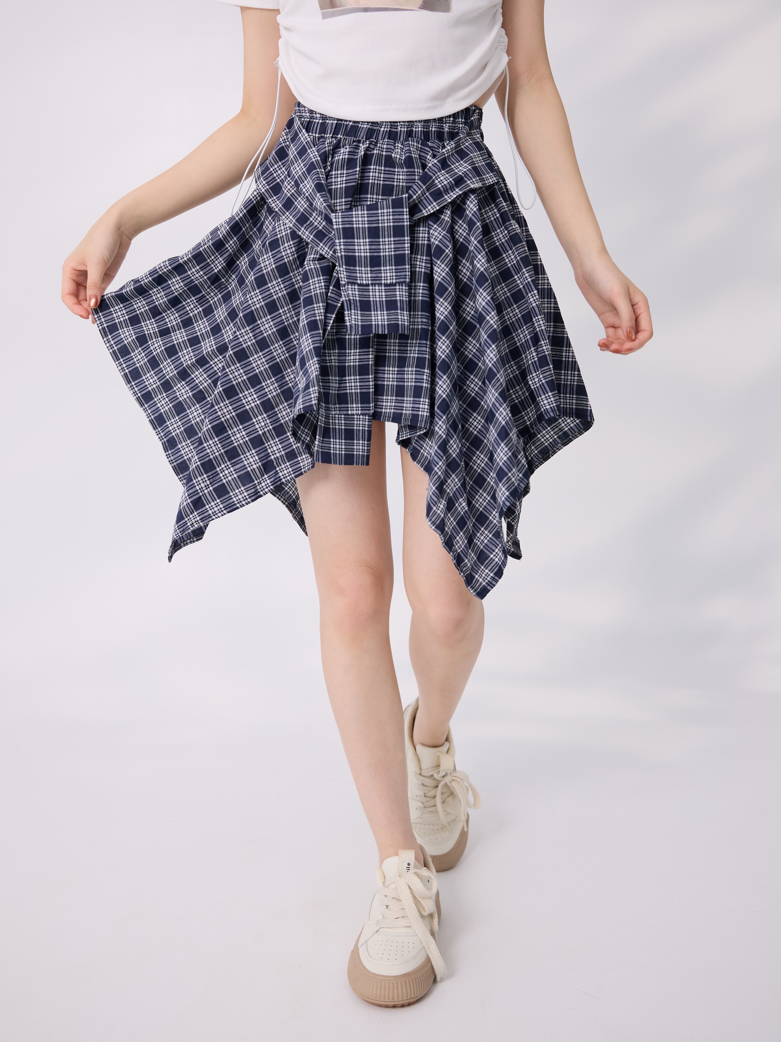 法朵Fado shop｜ 不規則格紋褲裙 4753001 三色