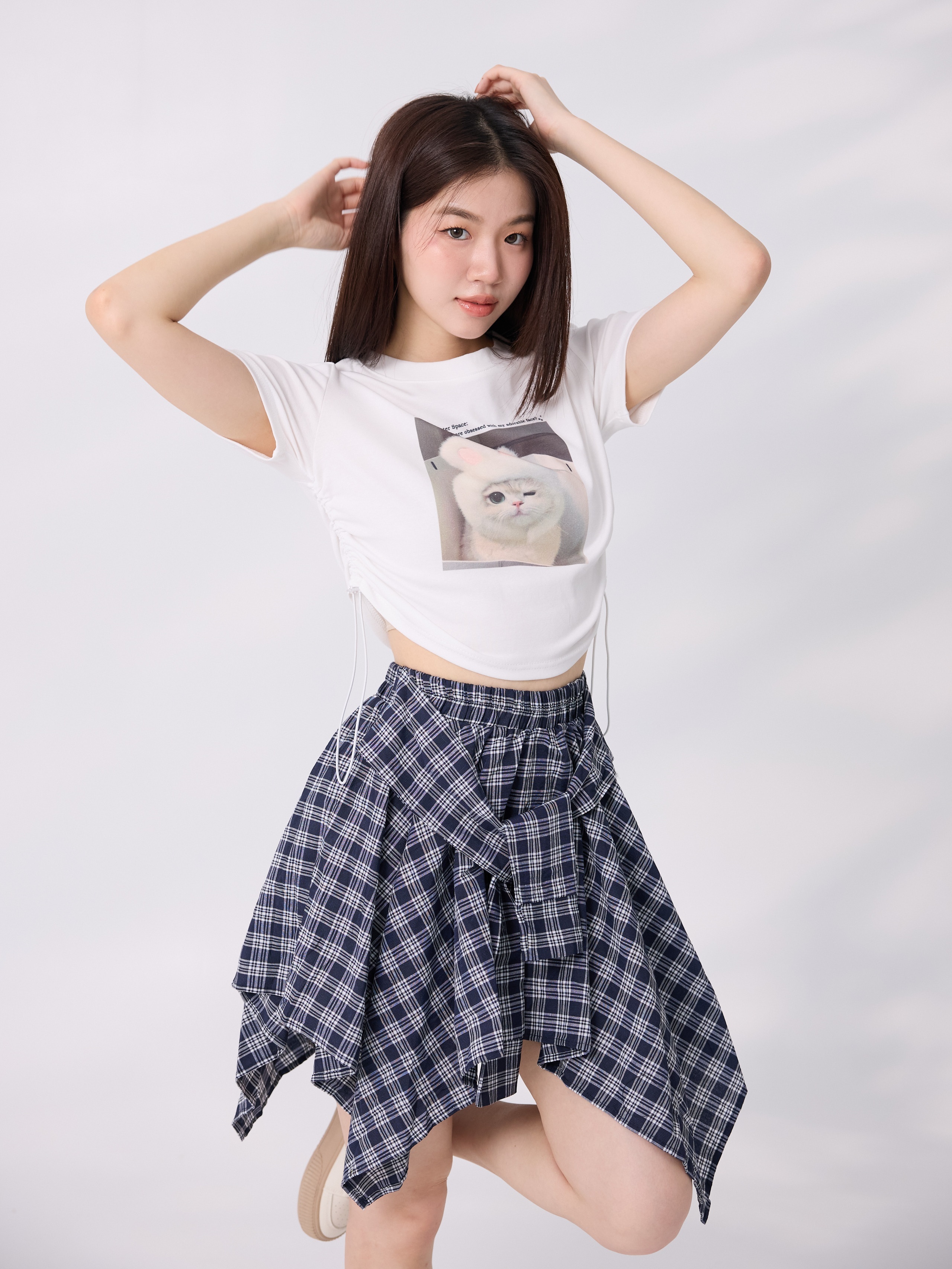 法朵Fado shop｜ 不規則格紋褲裙 4753001 三色