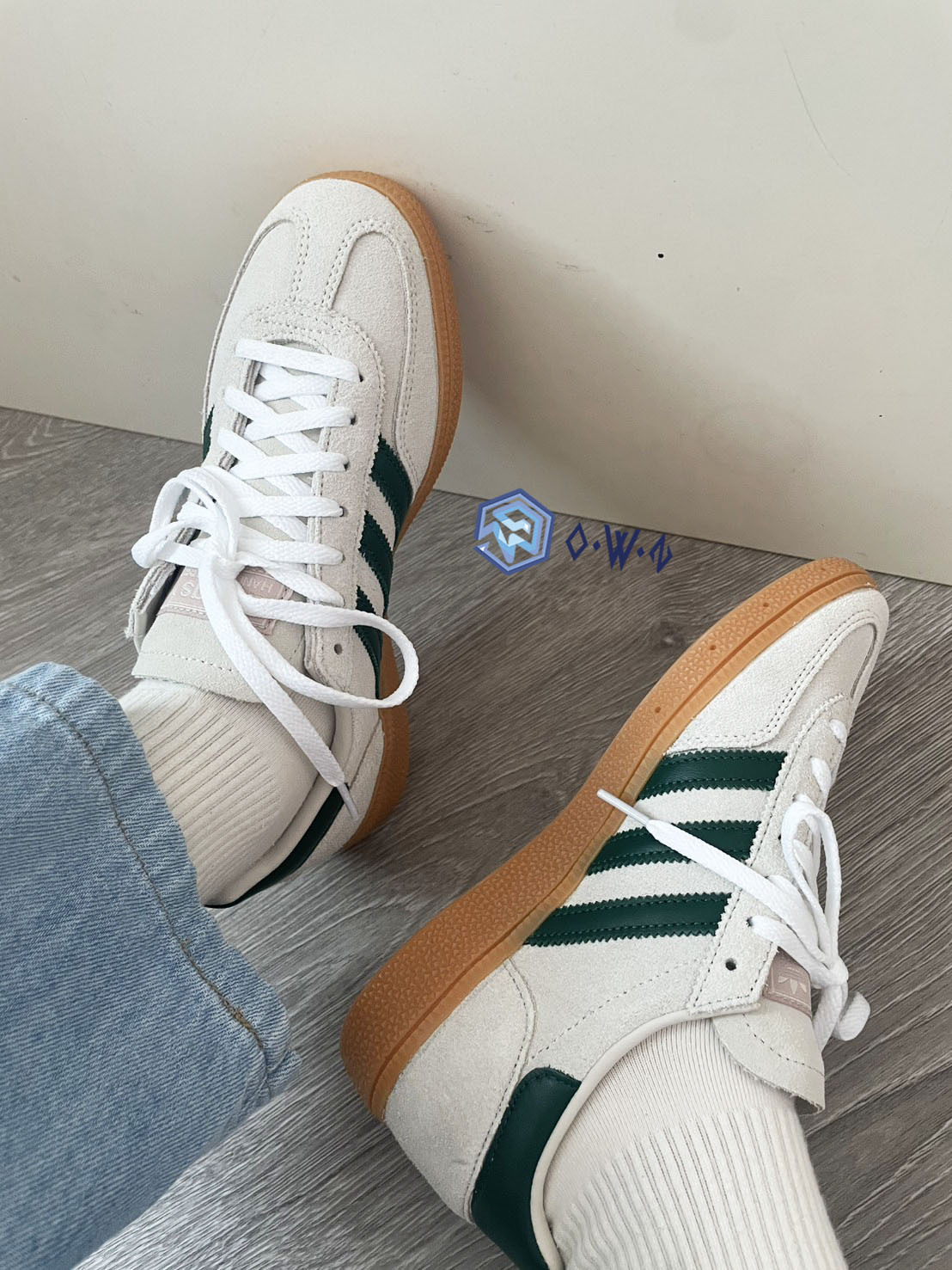 【OWN】Adidas Handball Spezial Korea 德訓鞋 韓國限定 手球鞋 麂皮 休閒 復古 球鞋 不分男女 米綠 JS0242