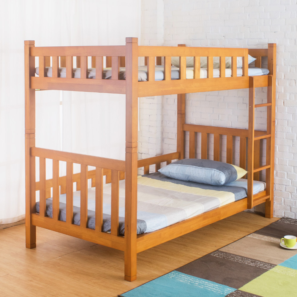 丹尼斯3.5尺單人實木雙層床架