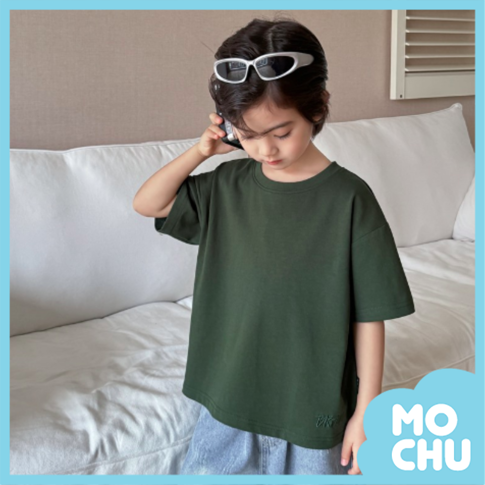 素面落肩短袖上衣(二色)