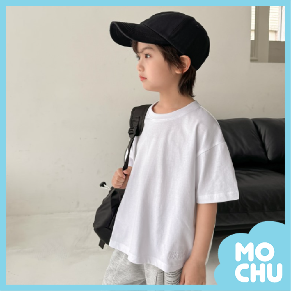 素面落肩短袖上衣(二色)