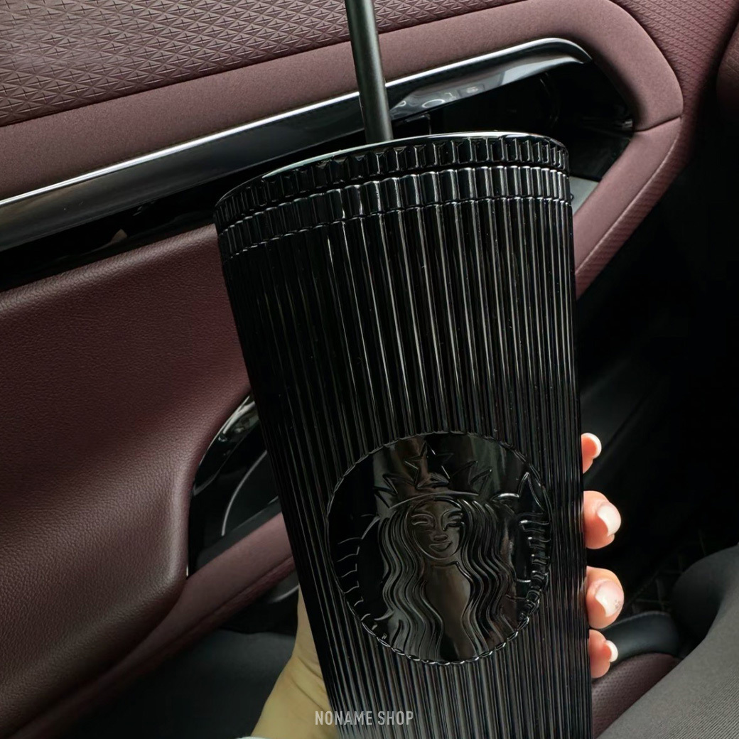 STARBUCKS 星巴克 大容量 吸管杯 質感黑 710ML