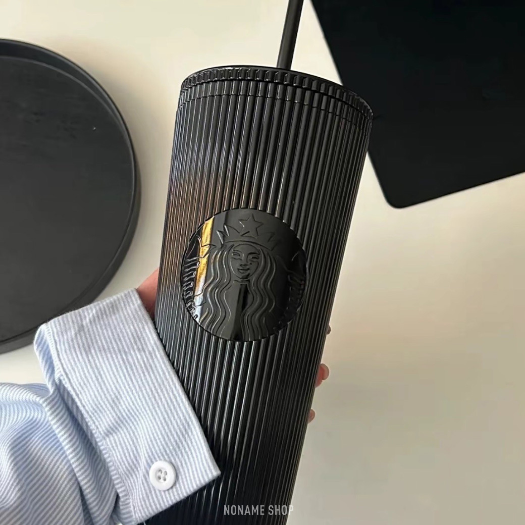 STARBUCKS 星巴克 大容量 吸管杯 質感黑 710ML