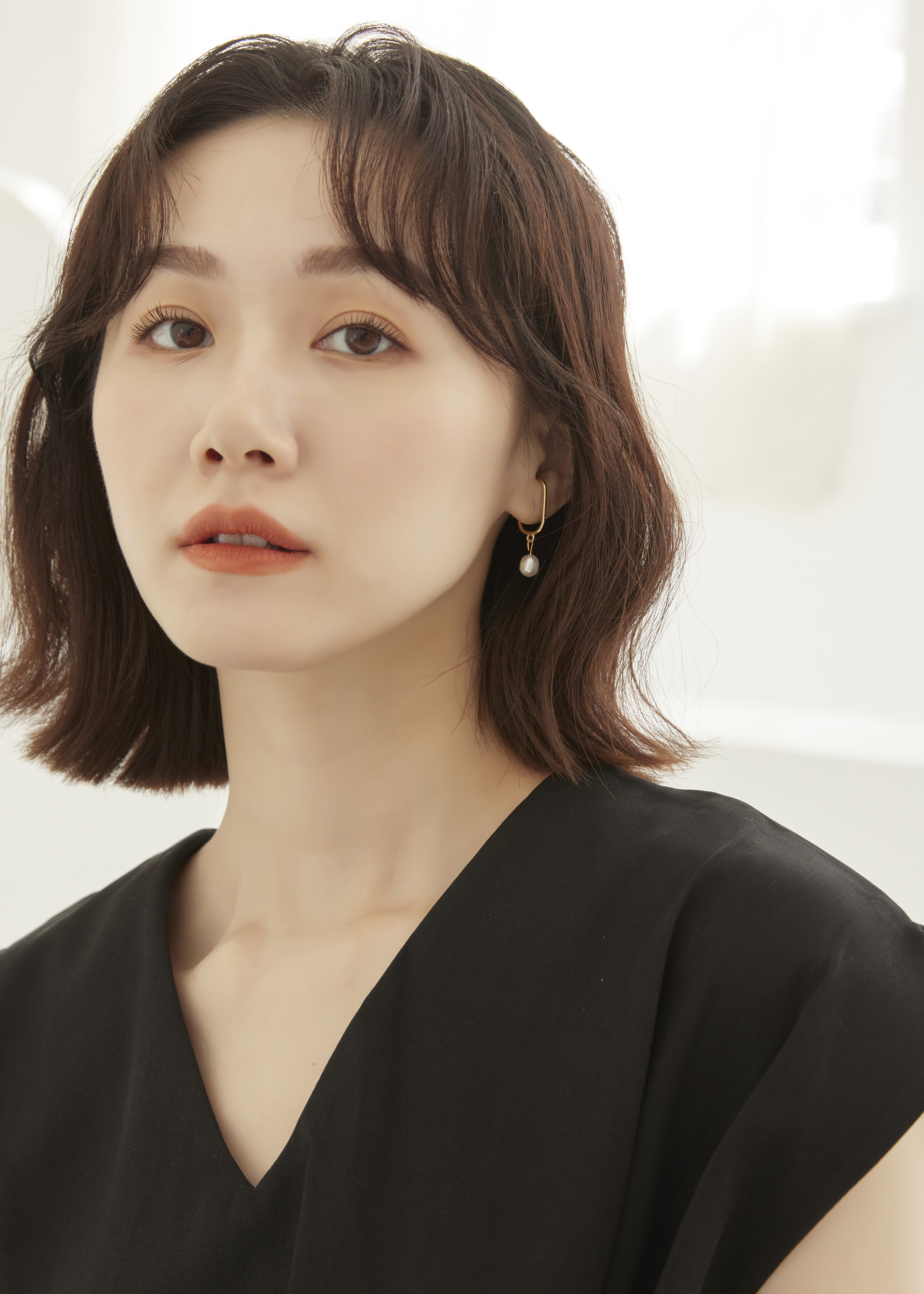 Drip 耳掛式珍珠耳環