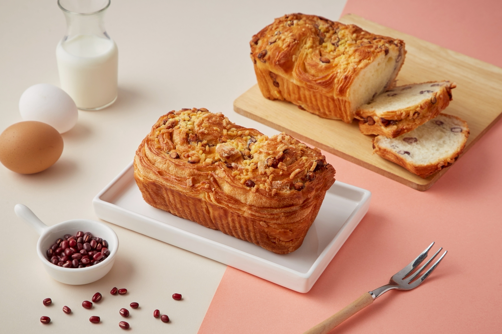 紅豆丹麥千層吐司