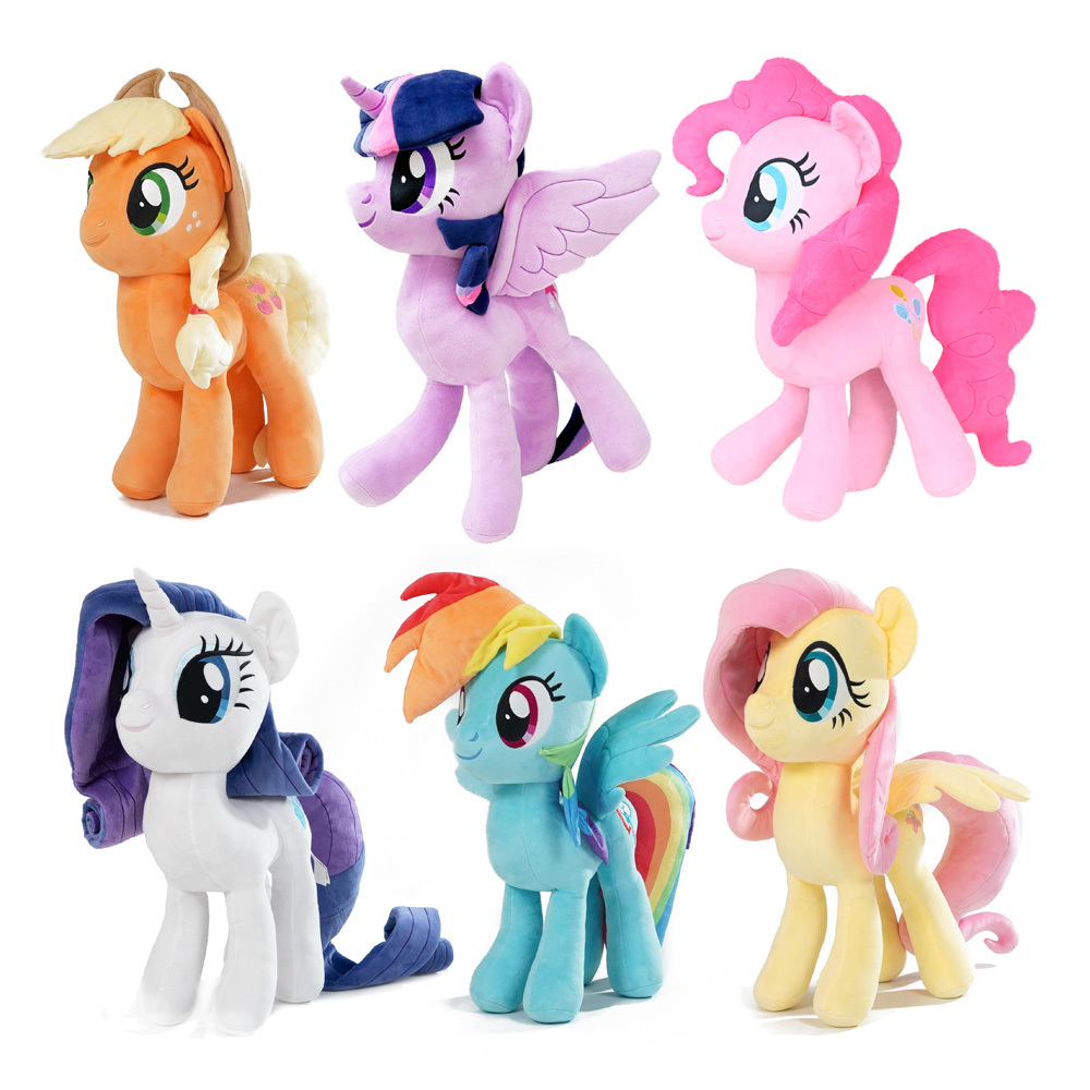 彩虹小馬-60公分大型絨毛-碧琪/紫悅/柔柔/珍奇/雲寶黛西/蘋果嘉兒