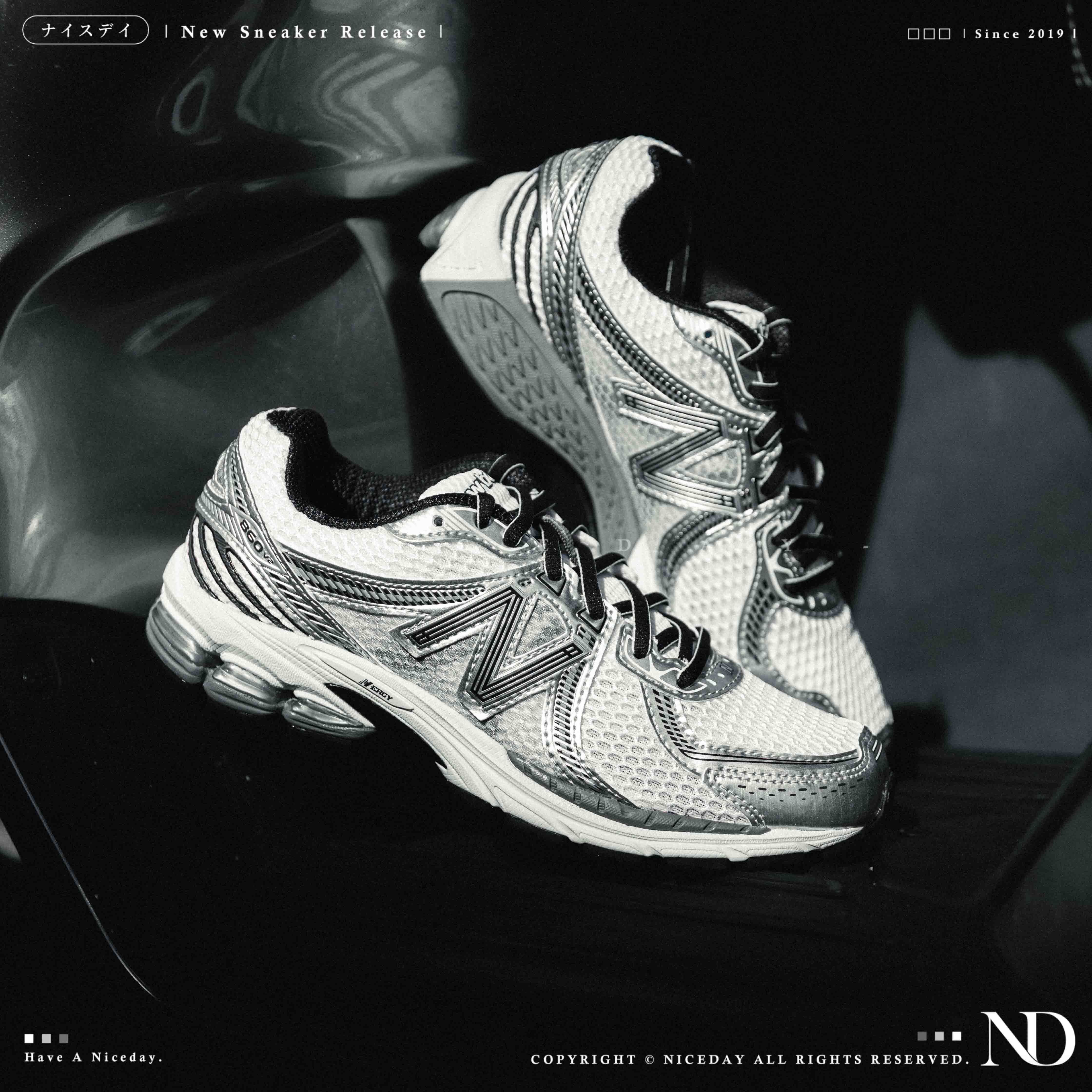 NICEDAY 現貨 New Balance 860 白銀 灰白 白 灰 銀 復古 跑鞋 機能 慢跑 ML860GB2