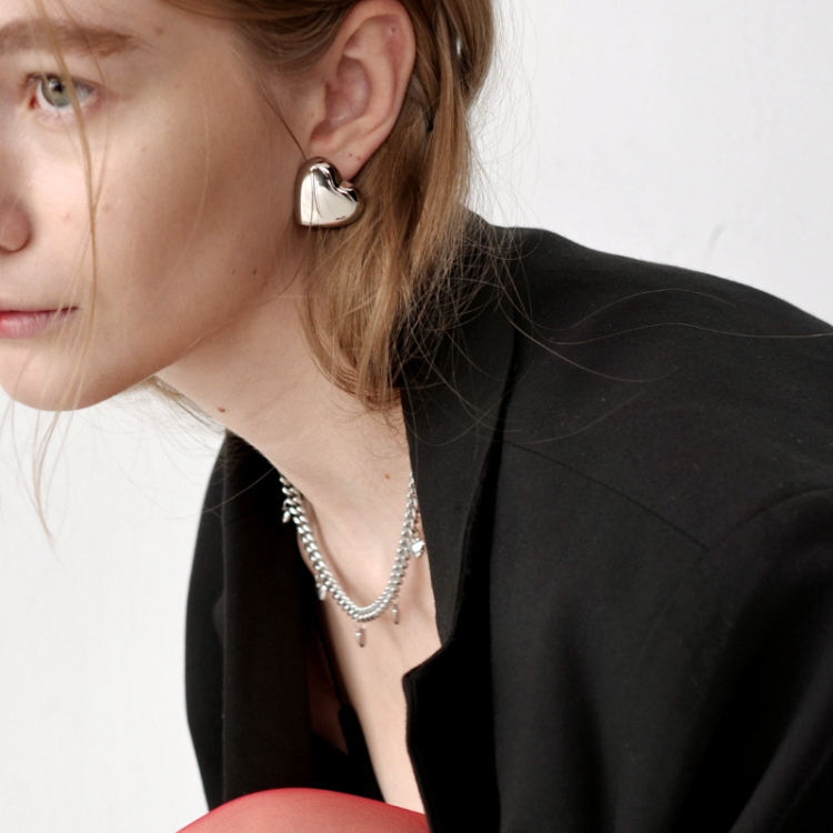 OUS Puffy Heart Earrings 心鏡耳環