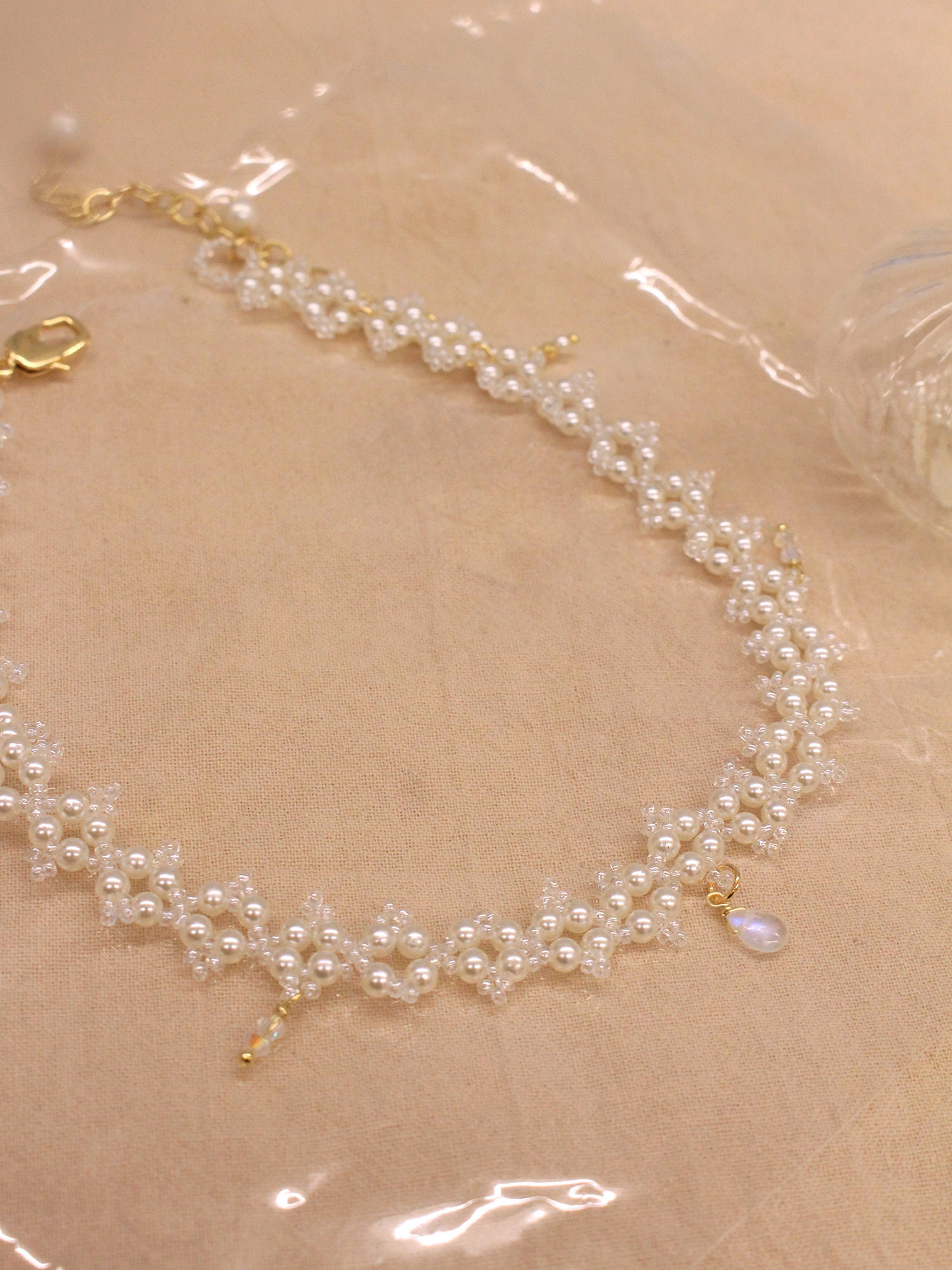 希卡魔法儀式。MUCHAT手作14KGP月光石珍珠項鍊