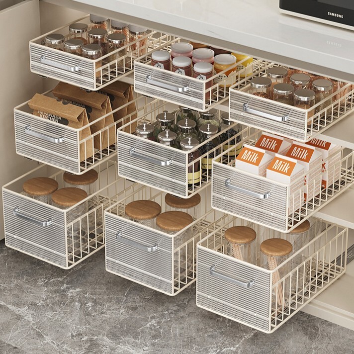 《6133》鐵藝抽屜式收納籃