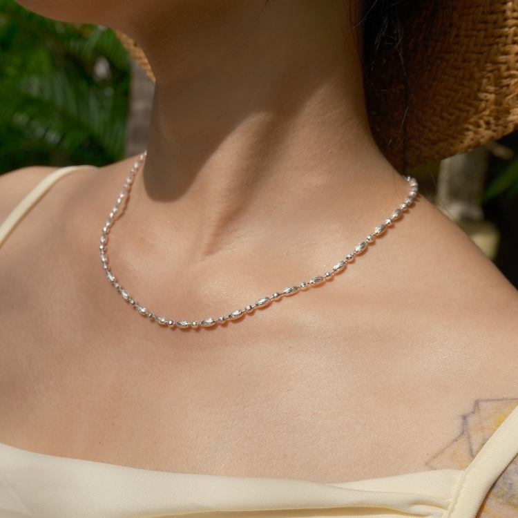 波影光語 Luce 銀光如潮 閃耀波紋 純銀項鍊