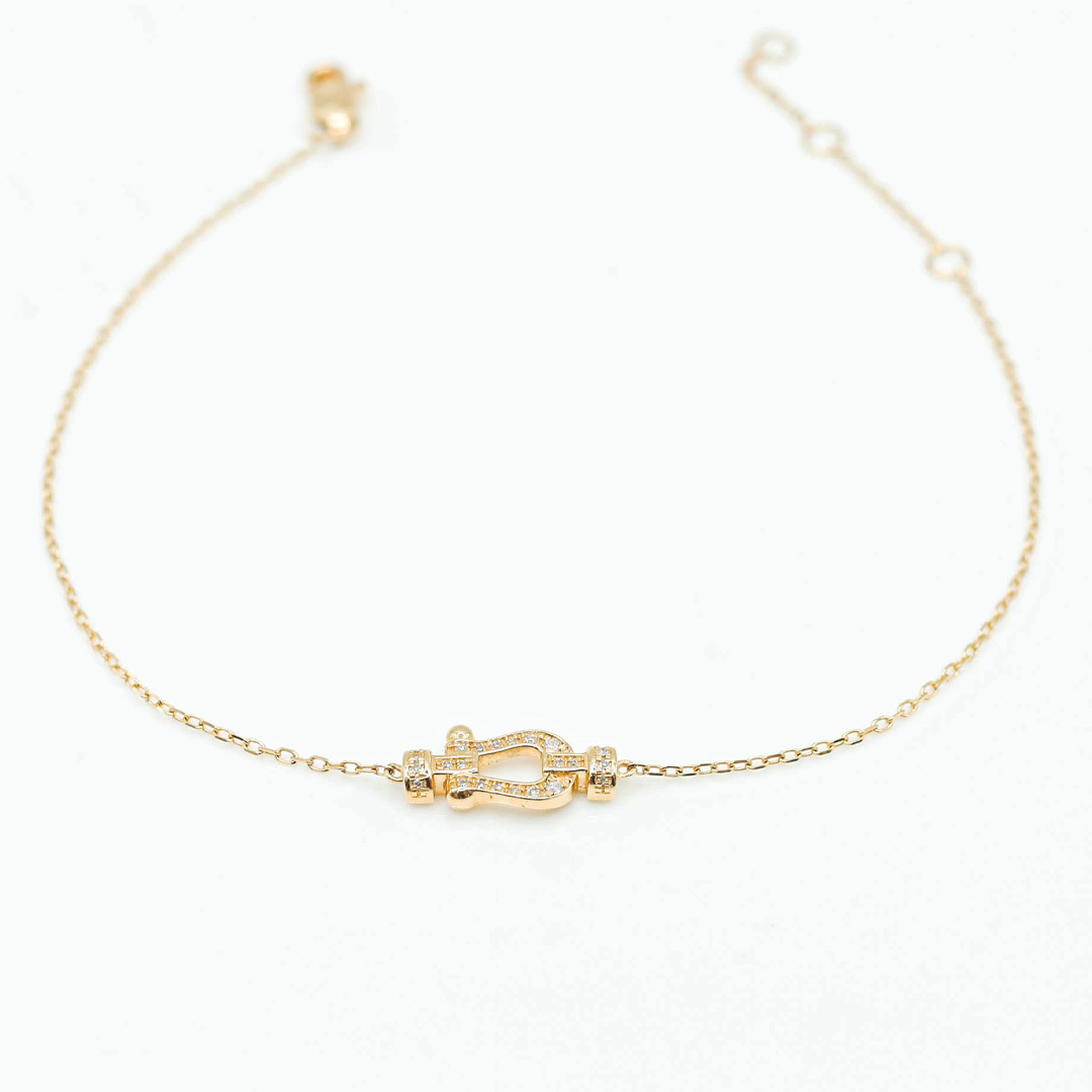 造型鑽石手鍊0.09ct/18k