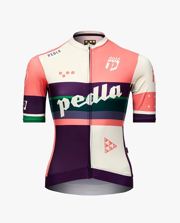 Pedla 女款車衣 Heritage Classic Jersey /Multi 粉白