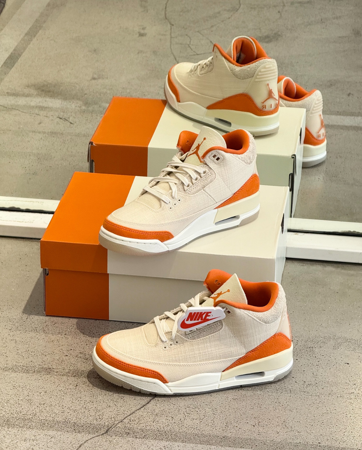男女鞋 NIKE W AIR JORDAN 3 RETRO 奶蓋橘 喬丹 3代 氣墊 帆布 麂皮 籃球鞋【IH7694-200】AJ3