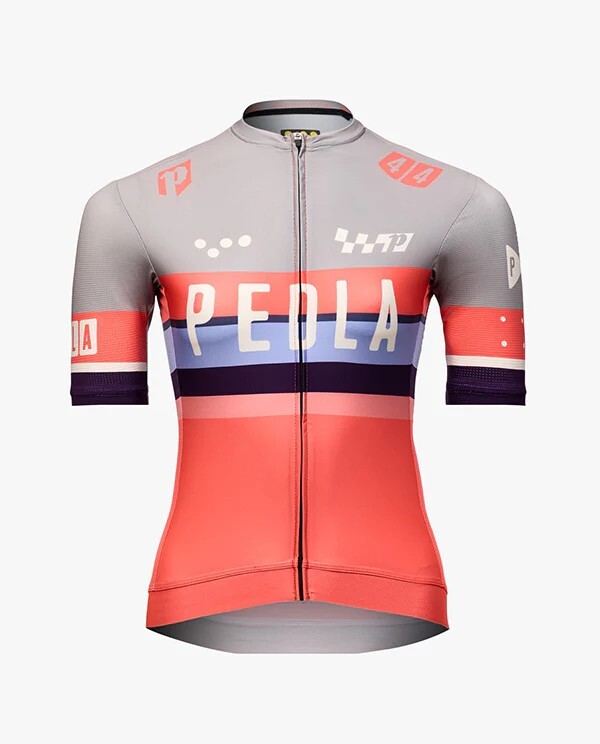 Pedla 女款車衣 Heritage Classic Jersey /Rosa 粉灰
