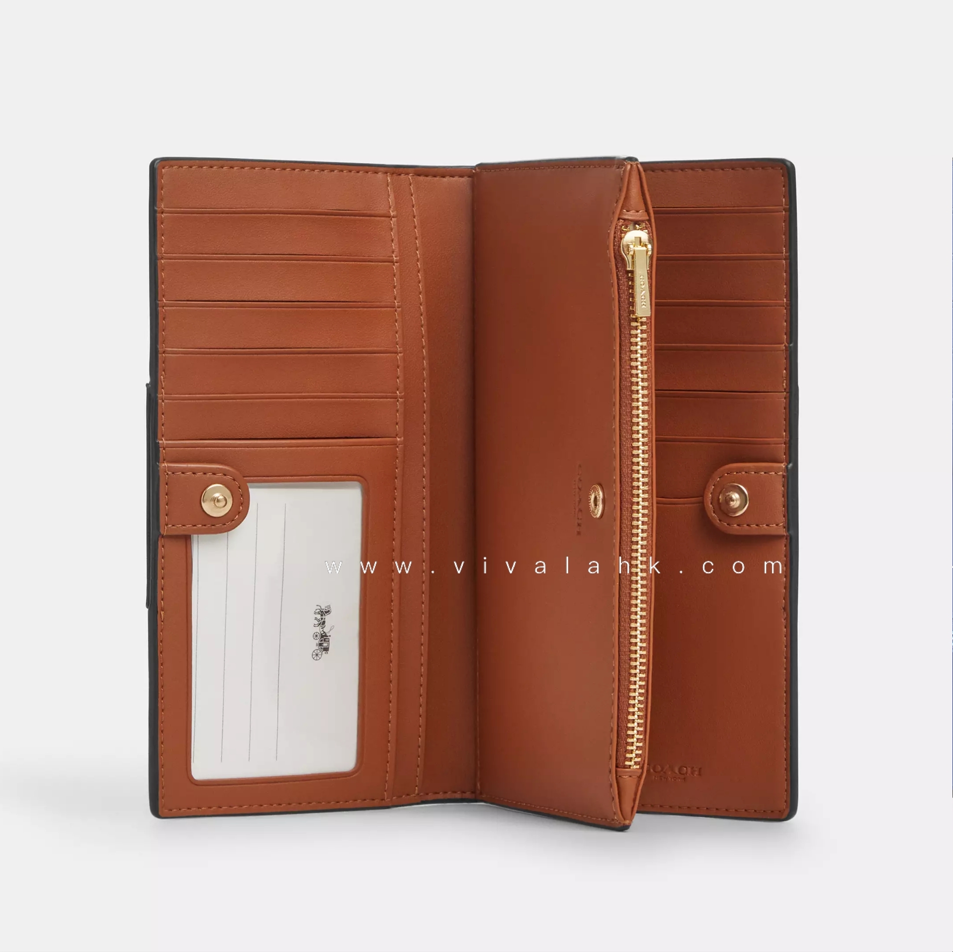 Coach - 2邊對摺長銀包 (C字暗花) (CW946)