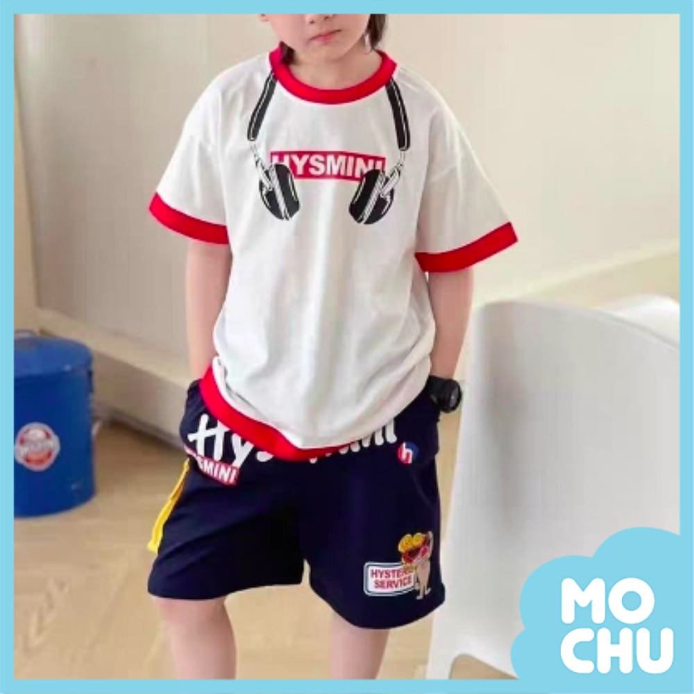 假耳機印花短袖套裝