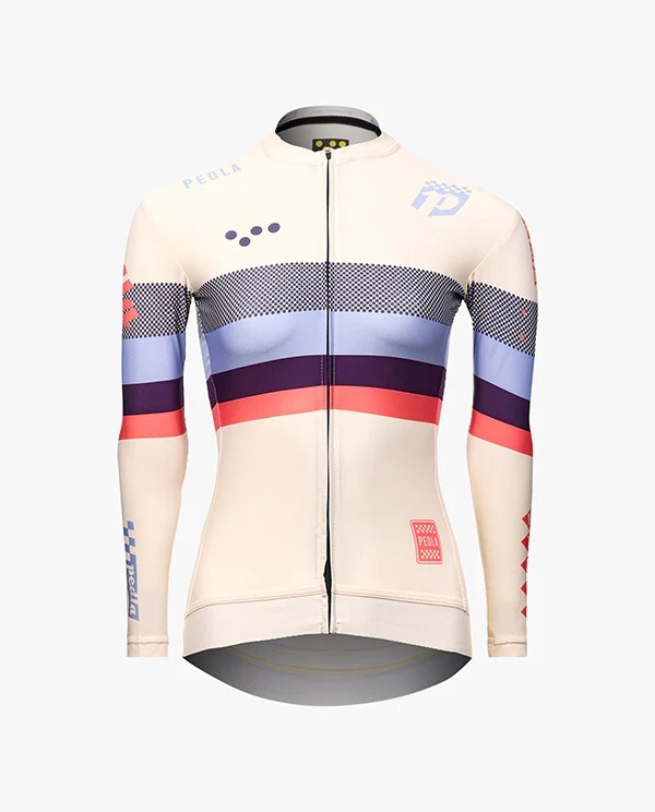 Pedla 女款薄長袖車衣 Heritage Classic LS Jersey /Bianca 白