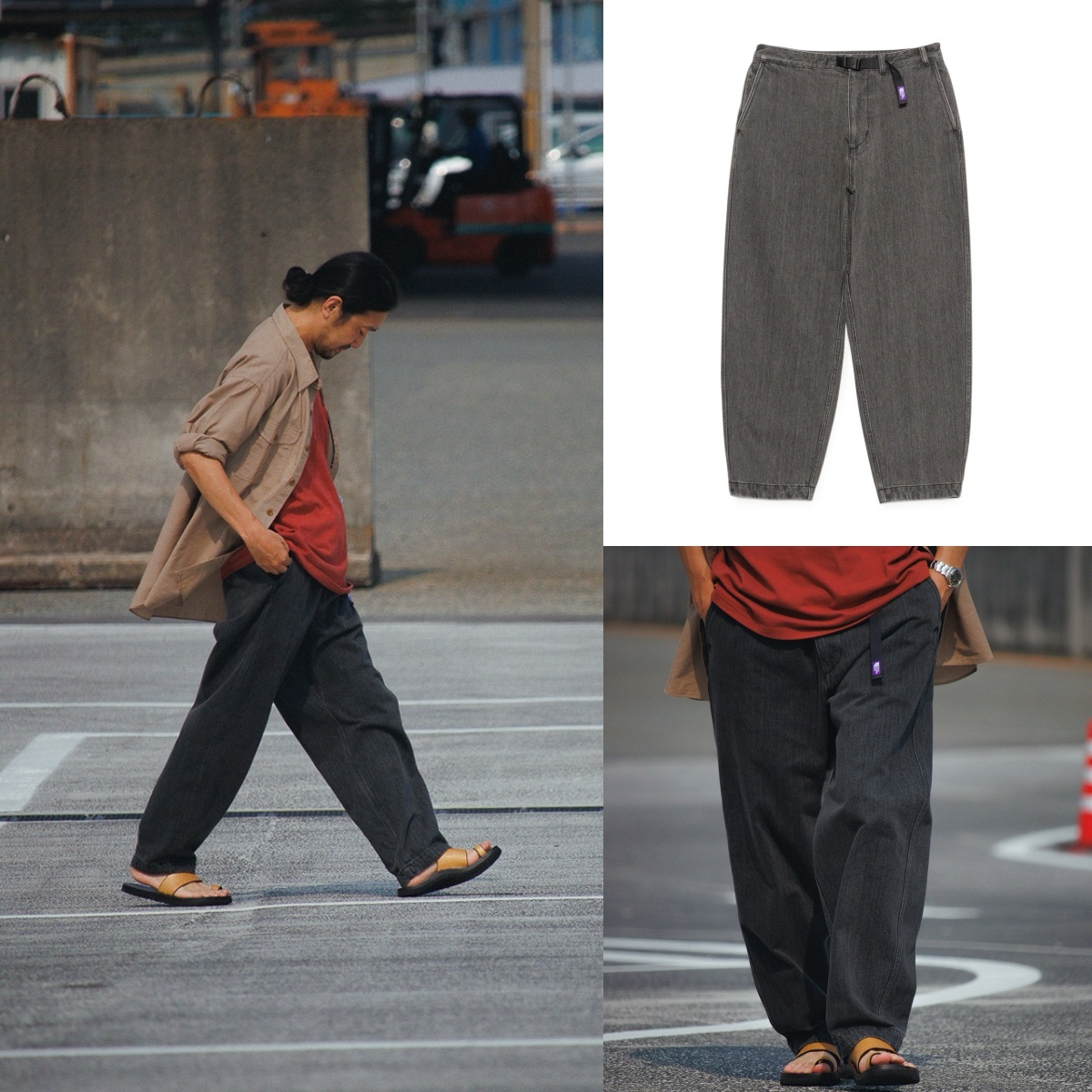 預購┃日本 TNF 紫標 Denim Wide Tapered Field Pants 錐形 水洗 單寧 牛仔 長褲