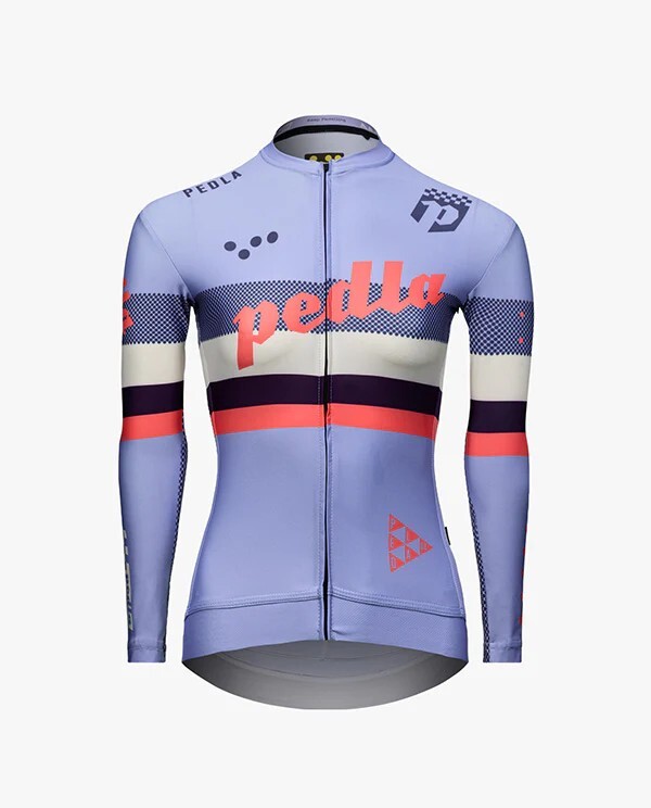 Pedla 女款薄長袖車衣 Heritage Classic LS Jersey /Galactic Lilac淺紫