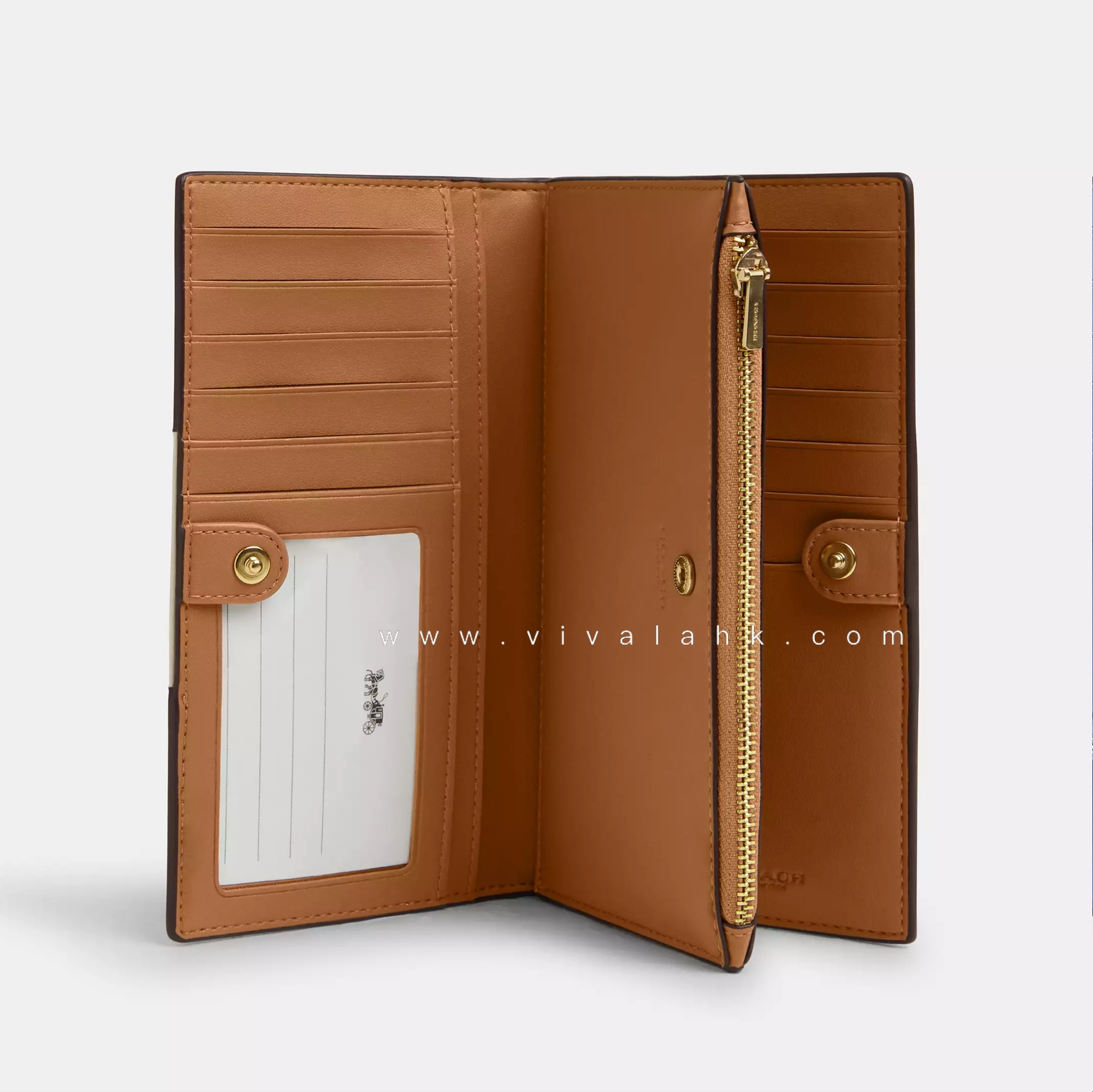 Coach - 2邊對摺長銀包 (C字暗花) (CR928)