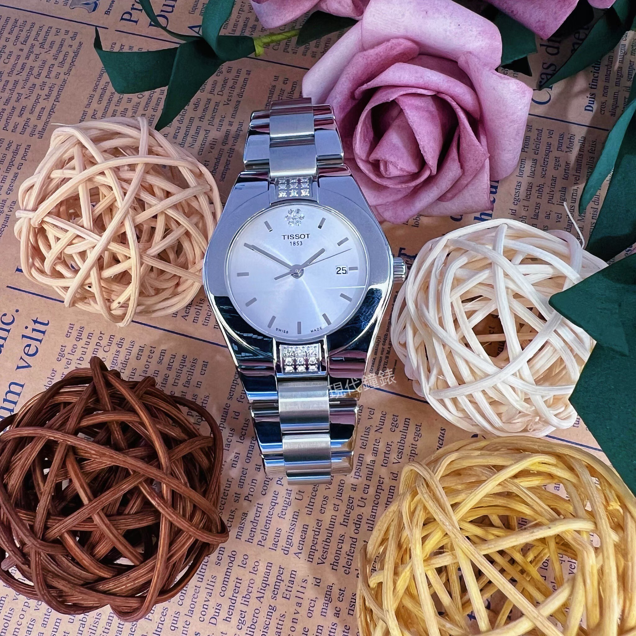 【TISSOT天梭】時尚美鑽女腕錶T043210110310 31mm 現代鐘錶