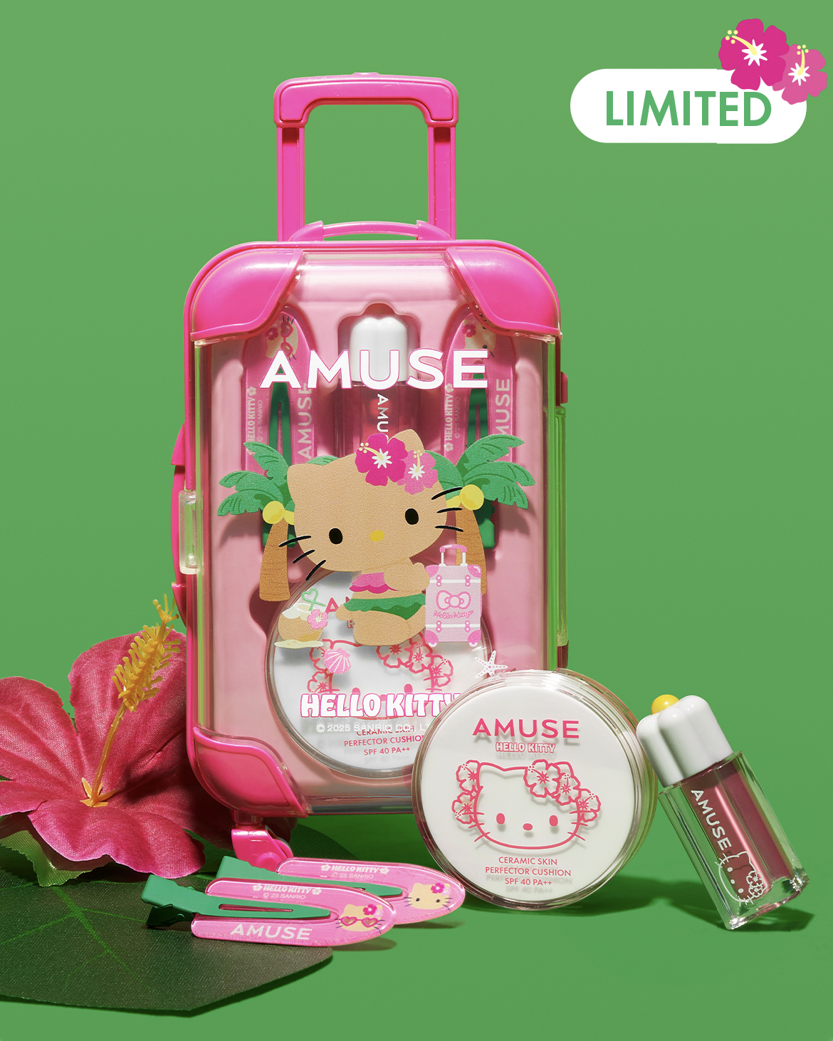 AMUSE Hello Kitty聯名行李箱造型彩妝組
