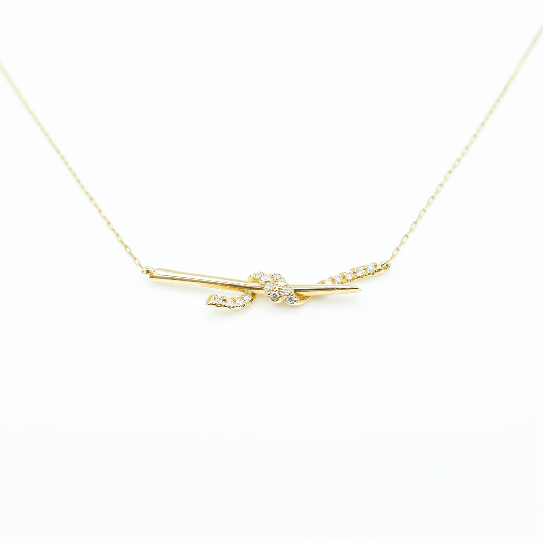 造型鑽石項鍊0.14ct/18k