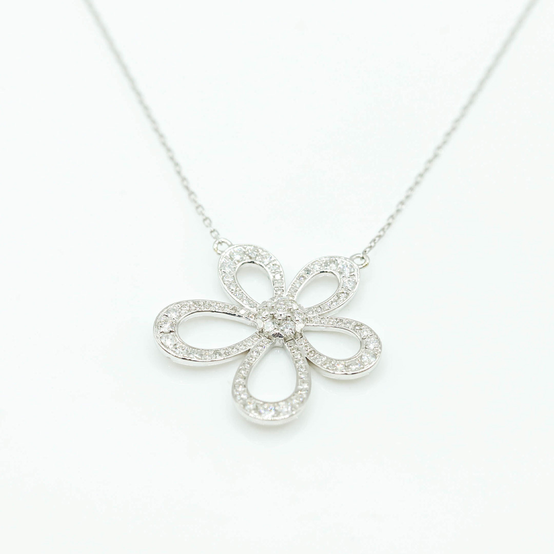 花朵造型鑽石項鍊0.50ct/18k