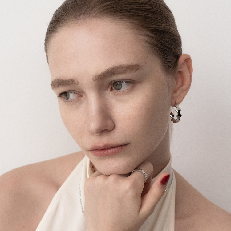 OUS Prism Spark Hoop Earrings 星菱環型耳環
