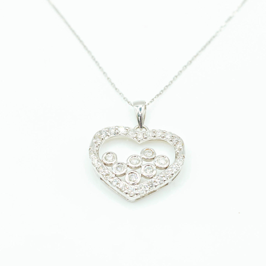 愛心造型鑽石項鍊0.55ct/18k