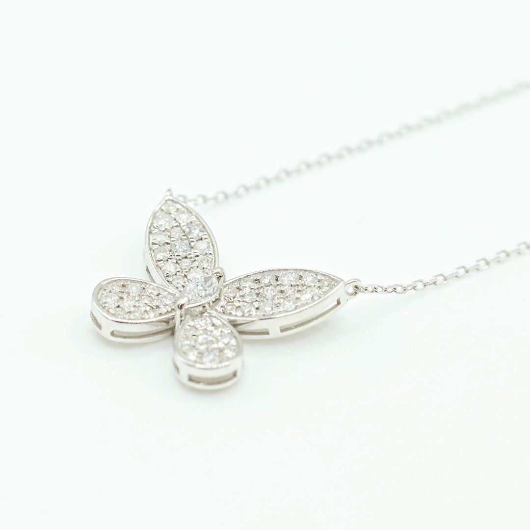 蝴蝶造型鑽石項鍊0.60ct/18k