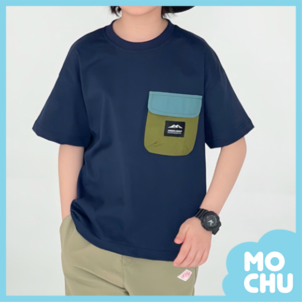 山系男口袋短袖上衣(二色)