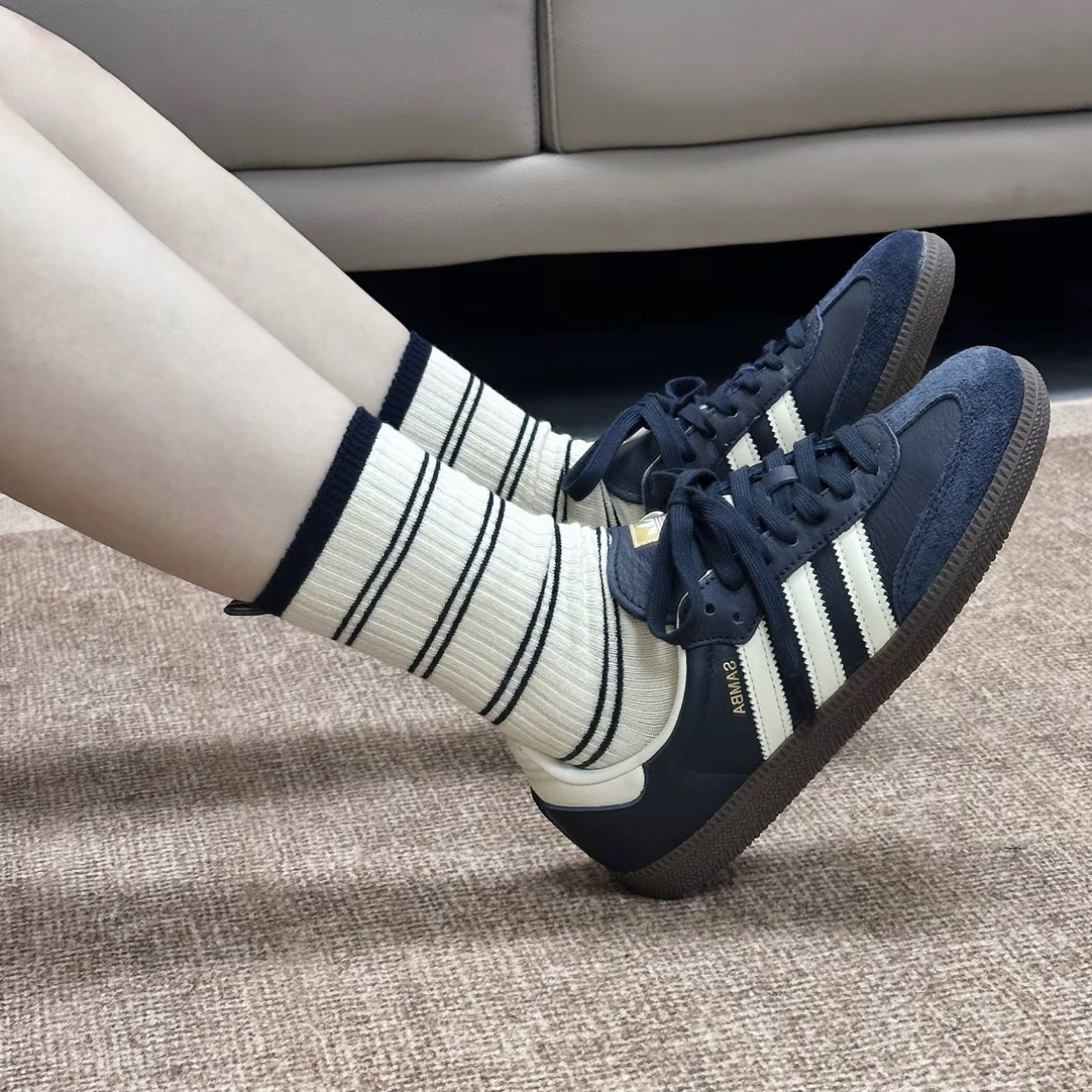 ADIDAS SAMBA OG 午夜藍 深藍 金標 休閒鞋 愛迪達 森巴 ID2056
