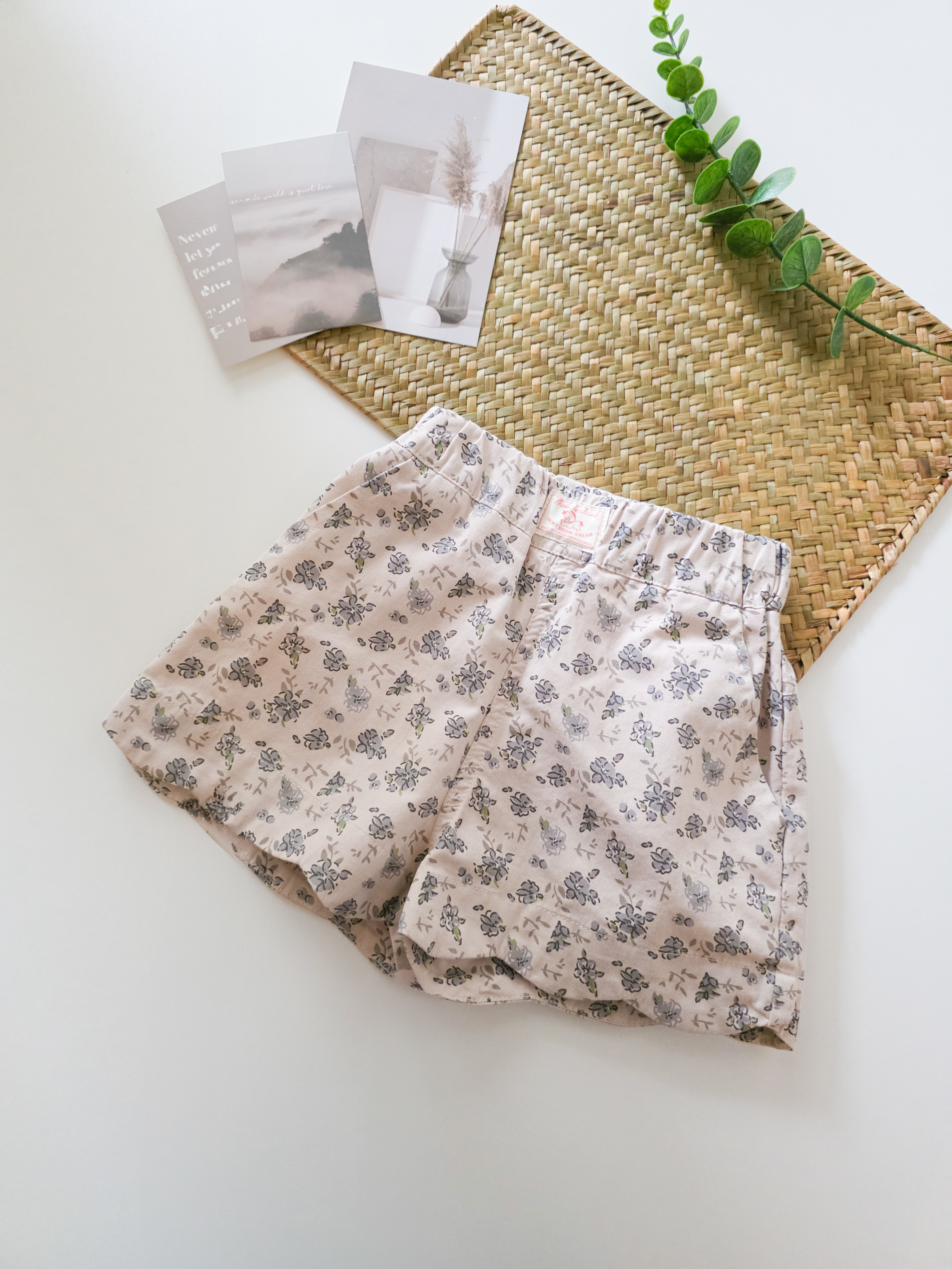 午後奶茶花 短褲